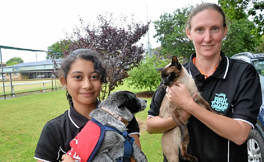 NEW HOME: Volunteers Krystal Simon and Ellie Compton have plenty of animals in need.